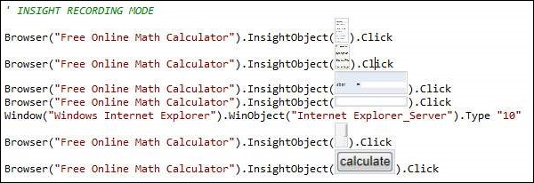 Insight Recording Modes