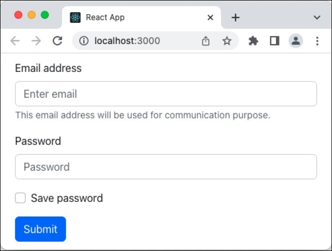 Applying Form Component