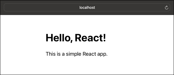 hello simple reactapp