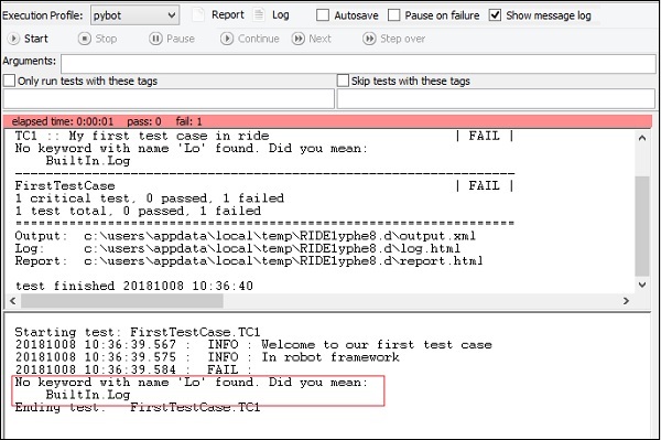 log keyword