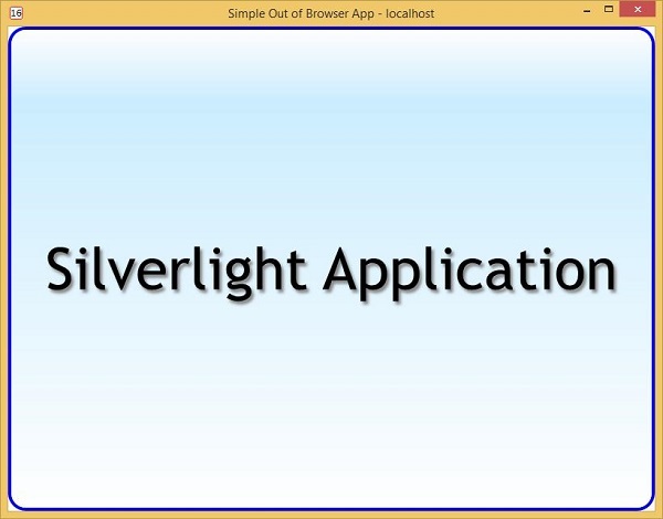 简单 Silverlight 应用程序